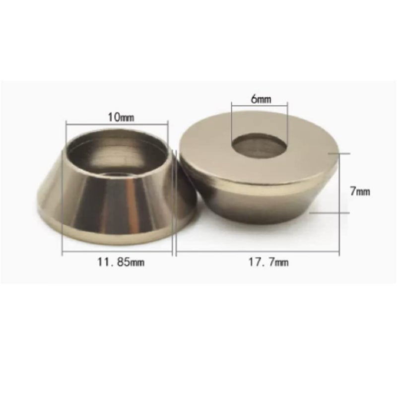 Alextend 20pcs M6 Cone Cup Washers Anodized Aluminum Alloy Screw Gasket Countersunk Washers (Titanium) - Image 2
